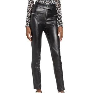 Tiger must fold over leather pants